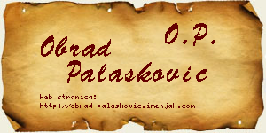 Obrad Palasković vizit kartica